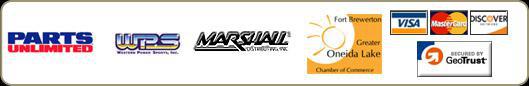 We carry Parts Unlimited, Western Power Sports, and Marshall products. We are affiliated with the Greater Oneida Lake Chamber of Commerce. We accept Visa, MasterCard, and Discover.