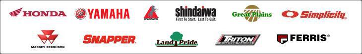 We carry Honda, Yamaha, Shindaiwa, Simplicity, Snapper, Triton, Mustang, Great Plains, Massey Ferguson, Land Pride, and Ferris.