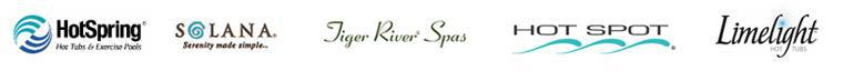 We offer great products by Hot Spring, Limelight, Hot Spot, Solana, Tiger River Spas, Sentry, and Splash.