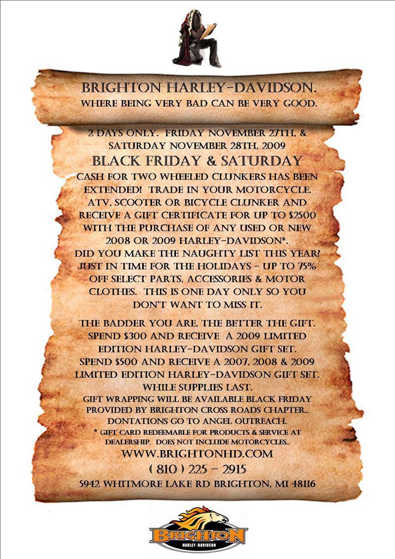 Brighton H-D Black Friday Weekend