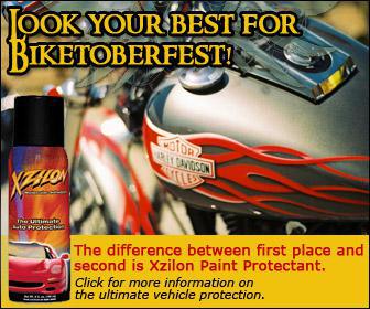 Look your best for Biketoberfest! The difference between first place and second is Xzilon Paint Protectant. Click for more information on the ultimate vehicle protection.