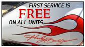 First service is free on all units.