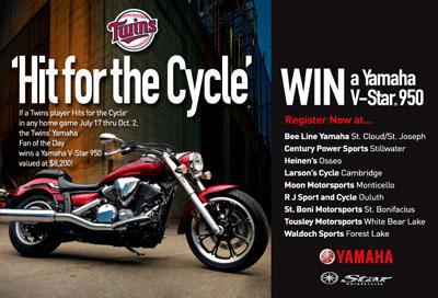 Register now to win a Yamaha V-Star 950!