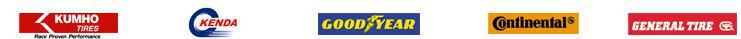 We carry the following brands: Cooper Tires, Michelin, BFGoodrich,  Pirelli, Vredestein, Kumho Tires, Kenda, Goodyear, Continental, and General Tire.