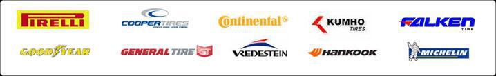 We carry great products from Pirelli, Cooper, Continental, Kumho, Falken, Goodyear, General, Vredestein, Hankook, and Michelin.