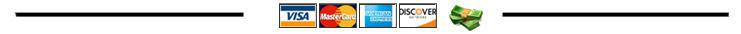 We accept Visa, MasterCard, American Express, Discover, and cash.