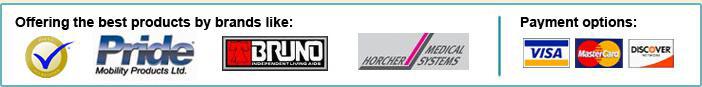 Offering the best products by brands like Pride, Bruno, and Horcher Medical Systems. We accept Visa, MasterCard, and Discover.