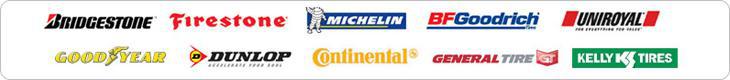 We carry Bridgestone, Firestone, Michelin, BFGoodrich, Uniroyal, Goodyear, Dunlop, Continental, General, and Kelly products.
