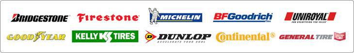 We carry Bridgestone, Firestone, Michelin, BFGoodrich, Uniroyal, Goodyear, Dunlop, Continental, General, and Kelly products.