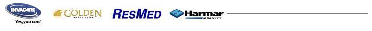 We carry Invacare, Golden Technologies, ResMed, and Harmar.