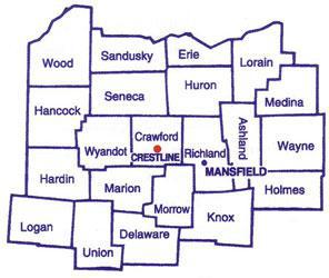 Map of our Services Area