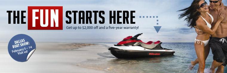 Click here to browse 2010 Sea-Doos. Get up to $2,000 off and a five-year warranty!