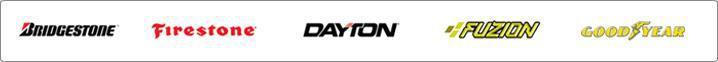 We carry Bridgestone, Firestone, Dayton, Fuzion, and Goodyear products.