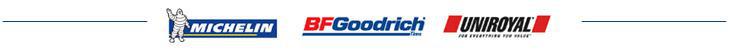 We carry products from Michelin, BFGoodrich, and Uniroyal.