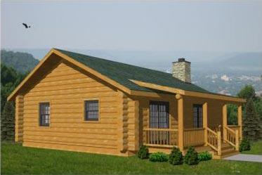 H & L Industries Half Log Home Packages - The Voyageur
