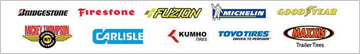 We offer products from Bridgestone, Firestone, Fuzion, Michelin, Goodyear, Mickey Thompson, Carlisle, Kuhmo, Toyo and Maxxis.