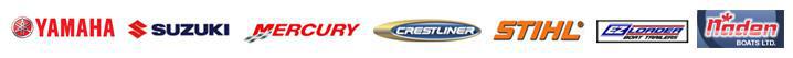 We carry products from Yamaha, Suzuki, Mercury, Crestliner, STIHL, EZ-Loader, and Naden.