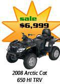 Sale! 2008 Arctic Cat 650 H1 TRV for $6,999!