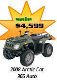 Sale! 2008 Arctic Cat 366 Auto for $4,599!