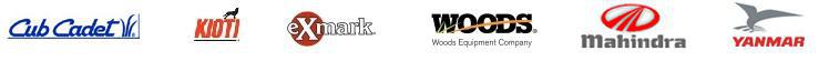 We carry Cub Cadet, Kioti, eXmark, Woods, Mahindra, and Yanmar products.