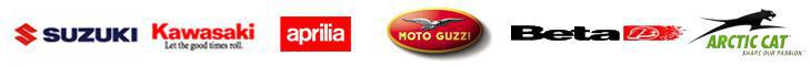 We carry products from Suzuki, Kawasaki, Aprilia, Moto Guzzi, Beta, and Arctic Cat.