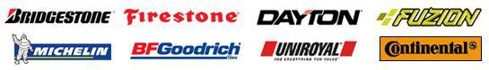We proudly carry Bridgestone, Firestone, Dayton, Fuzion, Michelin, BFgoodrich, Uniroyal, Continental and other industry leaders!