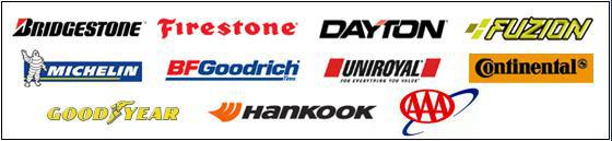 We proudly carry Bridgestone, Firestone, Dayton, Fuzion, Michelin, BFGoodrich, Uniroyal, Continental, Goodyear, Hankook and other industry leaders!  We are a AAA member.