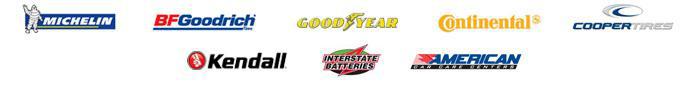 We carry products from Michelin, BFGoodrich, Goodyear, Continental, Cooper Tires, Interstate Batteries, and Kendall Oil. We are an American Car Care Center.