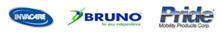 We carry products from Invacare, Bruno, and Pride.