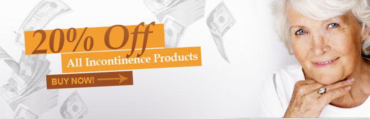 Take 20% off all incontinence products.
