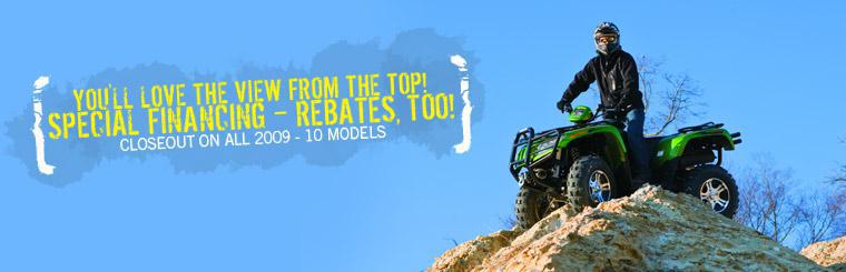 Get special financing and rebates during our closeout on all 2009-10 models!