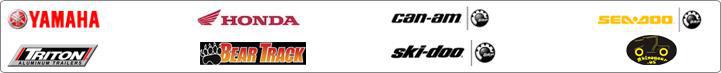We carry products from Yamaha, Triton, Honda, Bear Track, Can-Am, Ski-Doo, Sea-Doo, and Rhinogear.