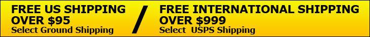 Free US shipping over $95! Select ground shipping. Free international shipping over $999. Select USPS shipping.