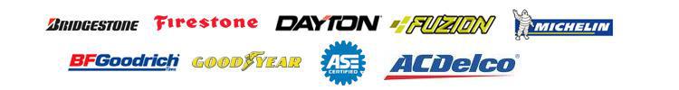 We carry products from Bridgestone, Firestone, Michelin, BFGoodrich, Goodyear, Fuzion, Dayton, and AC Delco. ASE Certified.