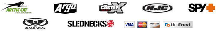 We proudly feature products from Arctic Cat, Argo, Castle, HJC, and Spy.
