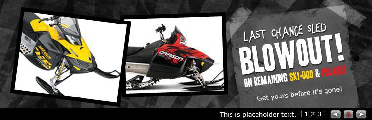 Get your Ski-Doo or Polaris sled at Kane County Motor Sports' Last Chance Sled Blowout.