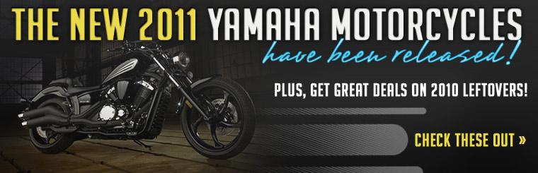 The new 2011 Yamaha motorcycles have been released! Plus, get great deals on 2010 leftovers! Check out the bikes here.