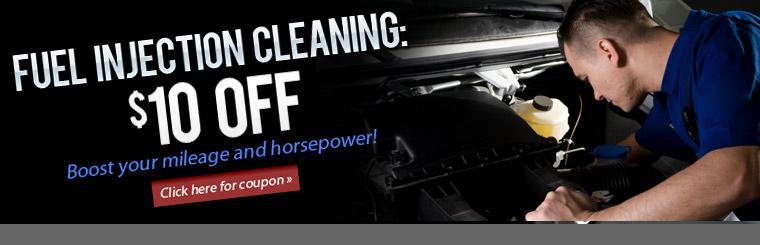Save $10 on a fuel injection cleaning. Click here for coupon.