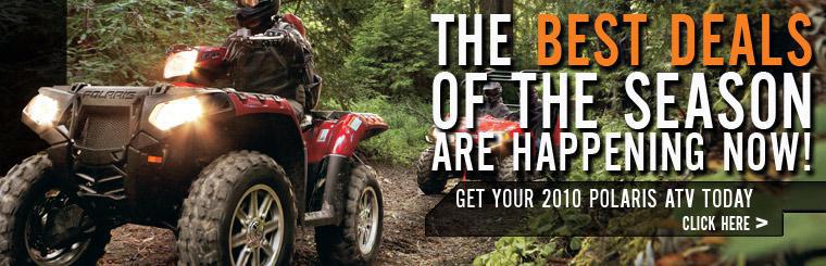 The best deals of the season are happening now on Polaris ATVs.
