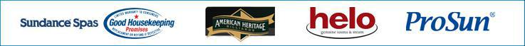 We carry Sundance Spas and Good Housekeeper Promises Limited Warranty, American Heritage, Helo, and ProSun products.