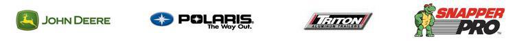 We carry great products from John Deere, Polaris, Triton, and Snapper Pro.