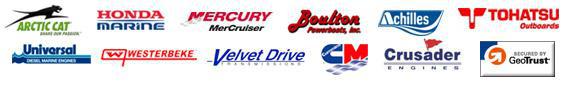 We carry Arctic Cat, Honda Marine, Mercury, Boulton, Achilles, Tohatsu, Universal, Westerbeke, Velvet Drive, CM, and Crusader products.