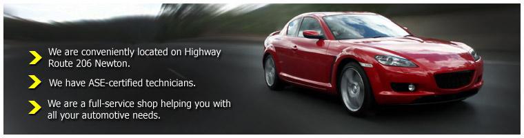 We are conveniently located on Highway Route 206 Newton. We have ASE-certified technicians. We are a full-service shop helping you with all your automotive needs.