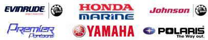 We carry Evinrude, Honda Marine, Johnson, Premier Pontoons, Yamaha, and Polaris products.