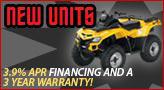 New Units: 3.0% APR financing and a 3 year warranty!
