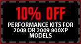 10% off performance kits for 2008 or 2009 800XP models