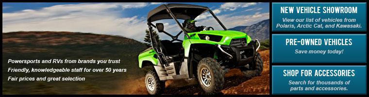 Powersports and RVs from brands you trust. Friendly, knowledgeable staff for over 50 years. Fair prices and great selection.