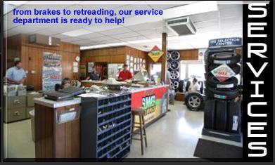 From brakes to retreading, our service deparmtnet is ready to help!