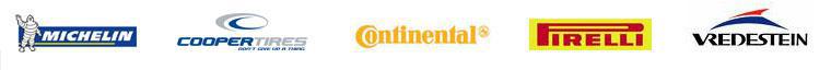 We carry products from Continental, Cooper Tires, Michelin, Pirelli, and Vredestein.