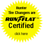 Hunter Tire Changers are RunFlat Certified. Click here.